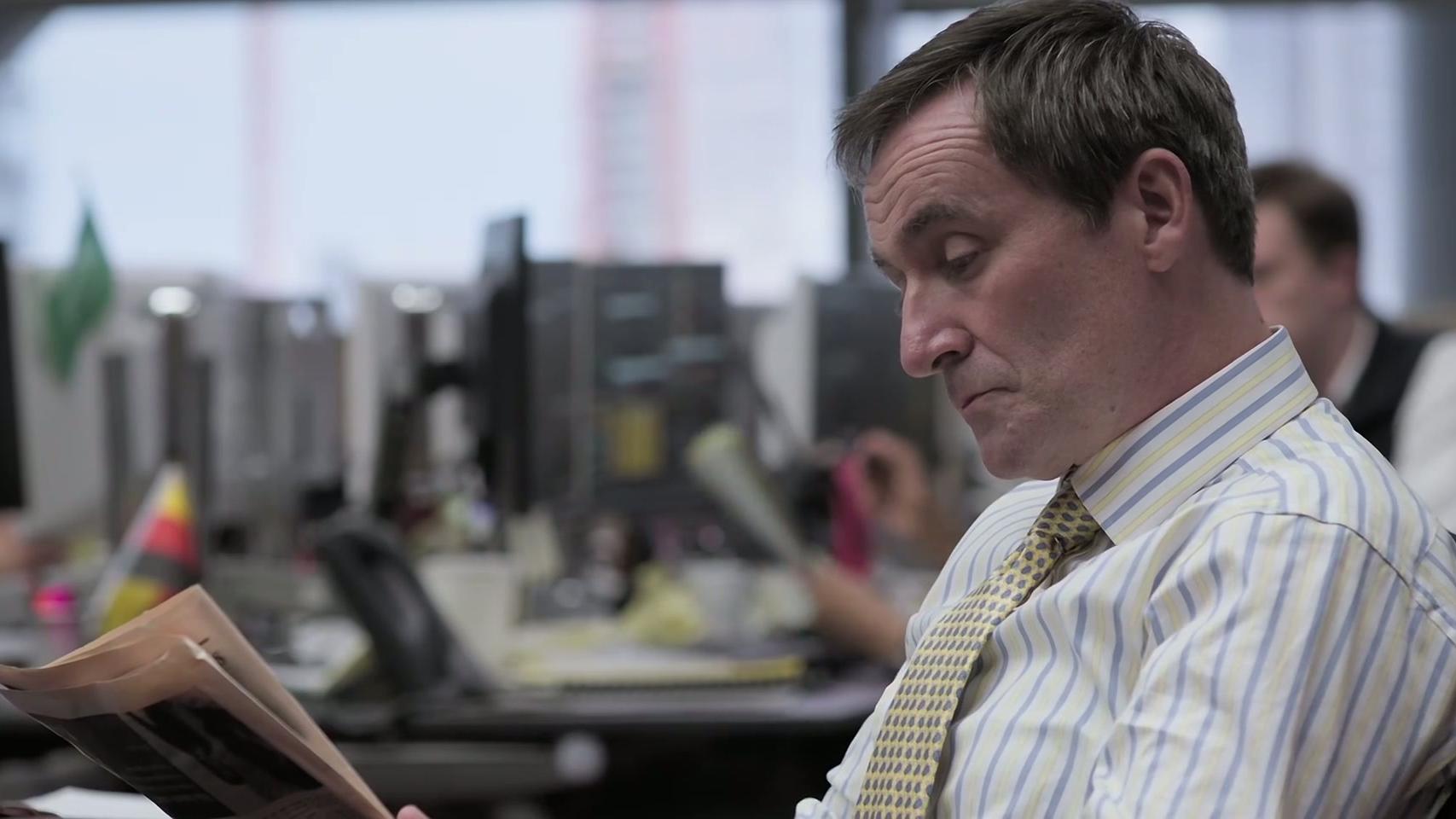 I can't believe he's actuallyreading a physical copy. - Industry | Clip ...