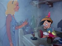 Now remember Pinocchio be a good boyAnd always let your conscience be your guide