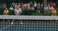[ball bouncing on court]