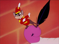 Look at that house Dumboyou're standing on the threshold of successDon't look down It'll make you dizzyBoy are they in for a surprise Ho hoGot the magic feather Good