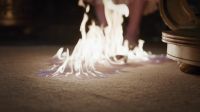 (fire crackling)