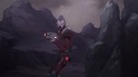 [grunts] -[blaster charges]
