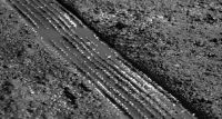 Here's tire marks