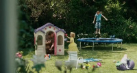 What do you think of him He's funny rightMm hmmFetchAll right bring it backHe's playing fetch with my kidsHe's treating my kids like they're dogs