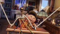 Hey look BuildingsThat building's so close I can almost touch itWow this is greatYou should try this mr FredricksenLook there's a bus that could take me home two blocks awayHey I can see your house