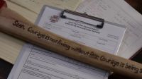 It's inscribed to him