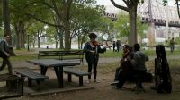 (musicians tuning up)
