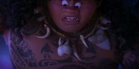 [screeching] - [Maui grunts]