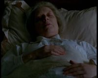 She'll find me lying here as still as Lazarus