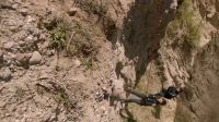 The cliff's going