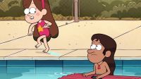 The pool, she closes