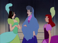 Girls pleaseAfter all we did make a bargainDidn't we cinderellaAnd I never go back on my wordHow very cleverThese beadsthey give it just the right touchDon't you think so drizellaNo I don't I think