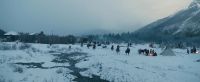 When we get to the Yellowstone, we split into two groups!