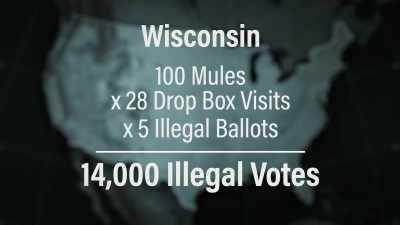 1000 illegally trafficked votes 6000 votes
short to give Trump the win. So using only - 2000 Mules