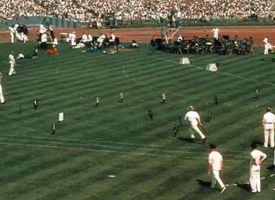 132 feet, three and a half inches. - XIVth Olympiad: The Glory of Sport