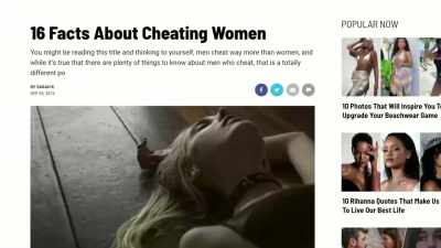 "16 facts about cheating women."
Did you do that search? - Killer Cases