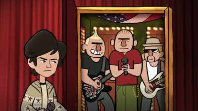 [3 Doors Down's
"Kryptonite" plays] - Tig Notaro: Drawn