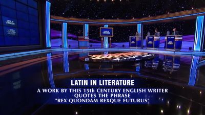 30 seconds, masters. Good luck. - Jeopardy! Masters