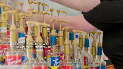 44-ounce sparkling water
with sugar-free coconut, - The Secret Lives of Mormon Wives