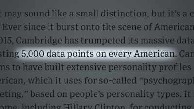 5,000 data points
on each American. - The Great Hack