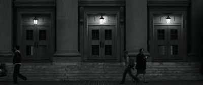 5:10, tall, redhead,
librarian one, leaves for the evening. - American Animals
