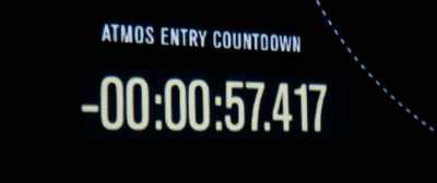 57 seconds until the lander
enters the atmosphere. - 2036 Origin Unknown