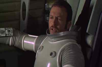 8 miles relative speed. 300 MPH. - Moon Zero Two