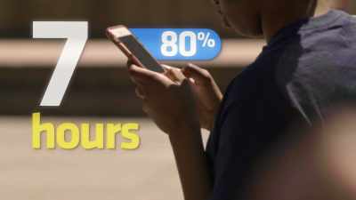 80% of those hours logged are on a mobile device. - Screened Out