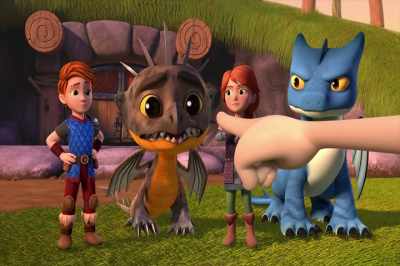 A bad dragon
that sets fires to scare sheep, - Dragons: Rescue Riders