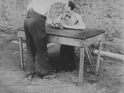 A Berlin-made thumbscrew,
and how it was used. - Nazi Concentration Camps