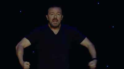 A big... famous... man. - Ricky Gervais: Humanity