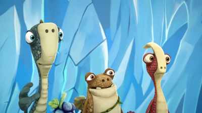 -A big, snowy problem!
-Whoa! - Gigantosaurus