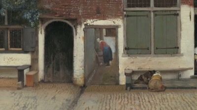 A black door is closed, - Vermeer: The Greatest Exhibition