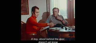 A boy, stood behind the door,
doesn't yet know - The Most Beautiful Boy in the World
