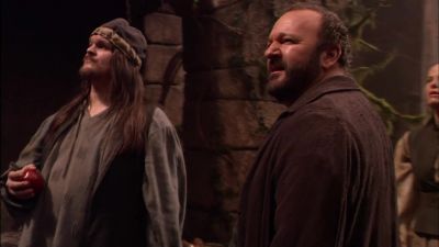 A bright light appeared
above the village. - Stargate Atlantis