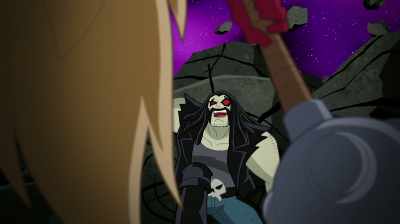 A chicken nugget? I'm
actually fighting - Justice League Action