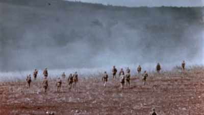 A COMBAT TEAM LAUNCHES
AN ATTACK AT 0730, - The Pacific War in Color