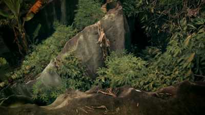 A CREATURE COULD EASILY CRAWL
FROM THIS ROCKY OUTCROP, - Expedition Mungo