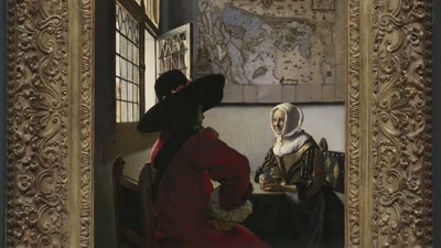 A dark silhouette
in a day-lit space. - Vermeer: The Greatest Exhibition