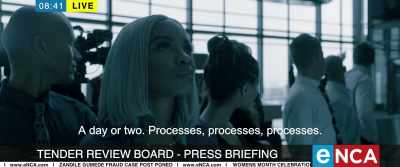 A day or two. Processes, processes, processes. - Gereza