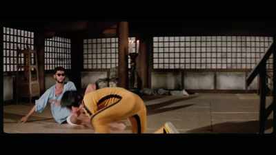 '...a dramatic dolly shot accompanies
Hai Tien's retreat - The Final Game of Death