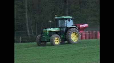 A farmer spreads
fertiliser on his fields, - Fred West: The Glasgow Girls