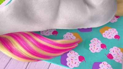 A feather?
Did that come from her? - Barbie: A Touch of Magic