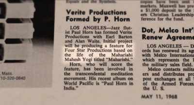 A feature for Four Star Productions - The Beatles and India