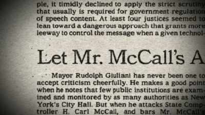 A four-judge panel
heard our case - Giuliani: What Happened to America's Mayor?