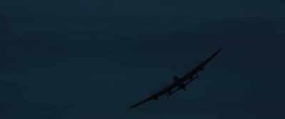 A furious angle,
up comes our starboard wing. - Lancaster