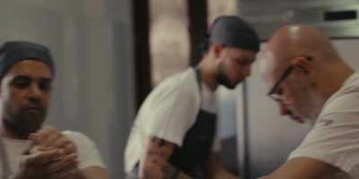 A group of guys
to whom I pass my knowledge, - Chef's Table: Pizza
