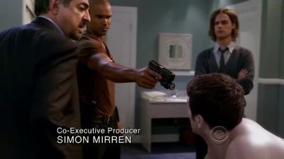 A gun to the face means
he doesn't scream out. - Criminal Minds