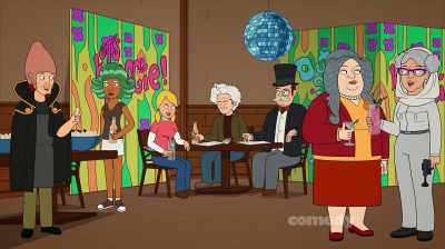 A-ha!
You forgot go-go dancers. - Corner Gas Animated