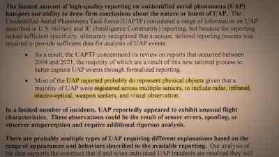 A handful of UAP demonstrated
an advanced technology, - The Program